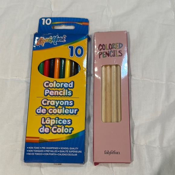 Blue and Yellow Office Pencil Set 10 Pieces - Picture 1 of 2